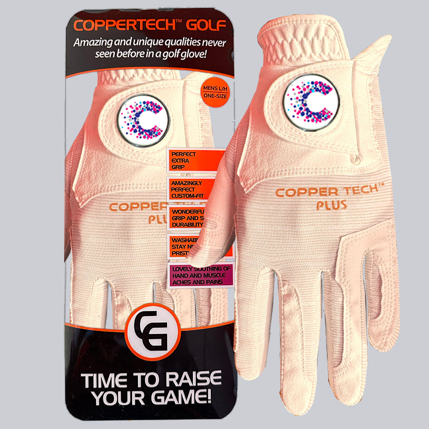 CANCER RESEARCH UK CHARITY COPPERTECH PLUS ELITE GRIP WHITE GLOVE