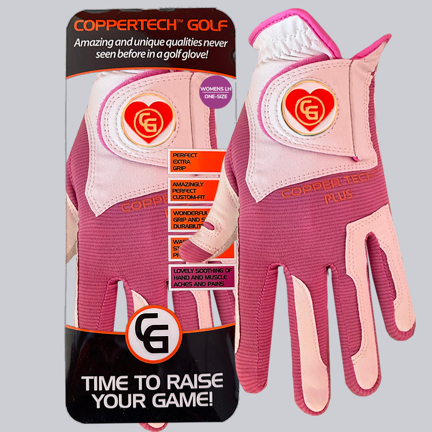 'LOVE TO GLOVE YOU' SPECIAL COPPERTECH PLUS ELITE GRIP WHITE/PINK GLOVE