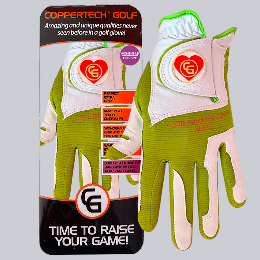'LOVE TO GLOVE YOU' SPECIAL COPPERTECH PLUS ELITE GRIP WHITE/LIME GLOVE