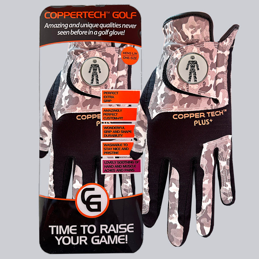 PROSTATE CANCER UK CHARITY COPPERTECH PLUS ELITE GRIP CAMOUFLAGE GLOVE