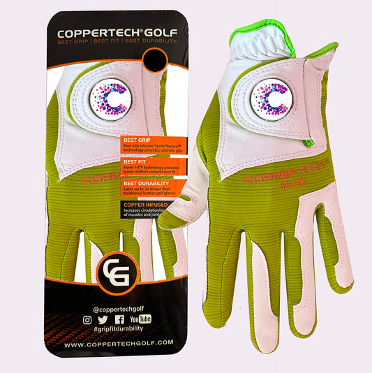 CANCER RESEARCH UK WHITE/LIME GLOVE