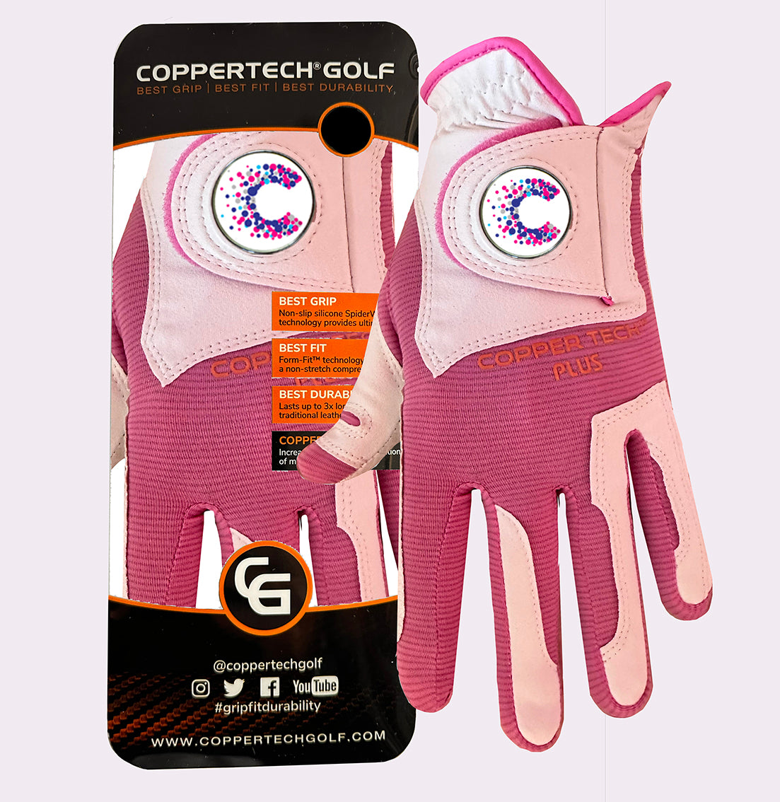 CANCER RESEARCH UK WHITE/PINK GLOVE