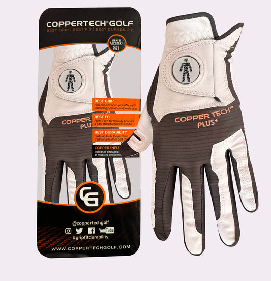 PROSTATE CANCER UK CHARITY WHITE/GREY COPPERTECH PLUS GLOVE