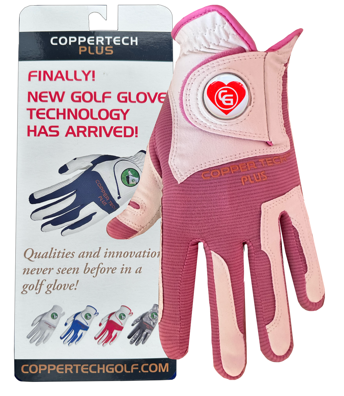 'LOVE TO GLOVE YOU' SPECIAL WHITE/PINK COPPERTECH PLUS GLOVE